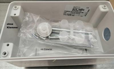 ABS surface-mounted distributor 2 - 4TE- 1x pre-drilled